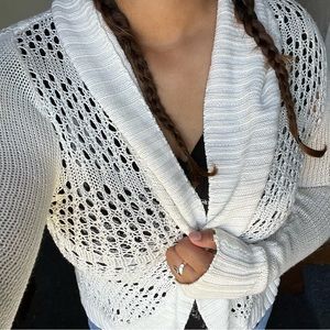 Crochet knit cardigan sweater 🤍